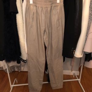 BCBG FAUX LEATHER JOGGERS